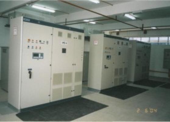 Raw water pumping station VFD switchroom