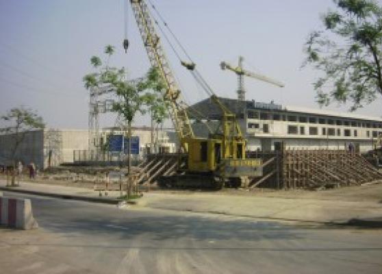 Main Entrance to Pumping Station-Form Work in Foreground is for Relieving Structure