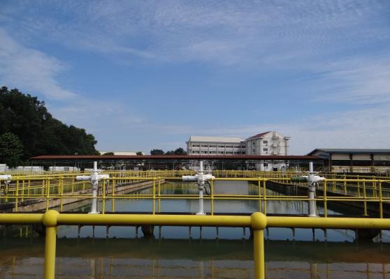 Aerial View of Binh An Water Treatment Plant, Ho Chi Minh City, Vietnam